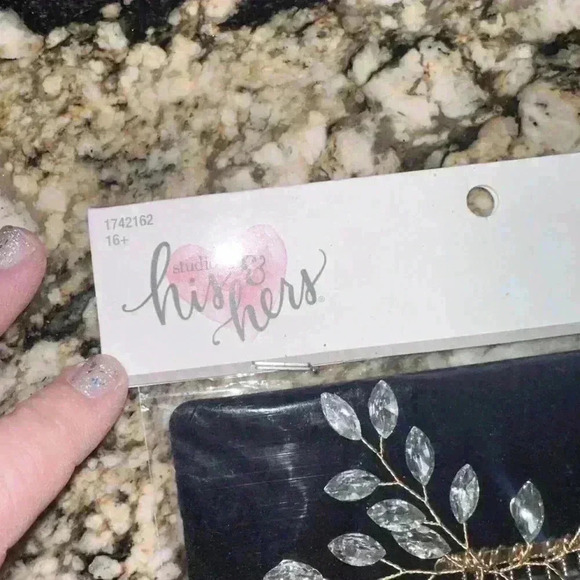 NEW! Bridal Hair Comb Rhinestones Faux Gold Tone - Studio His & Hers - Picture 3 of 5